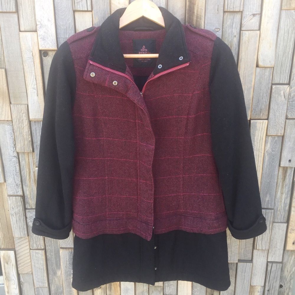 Prana Caprise jacket coat small red convertible